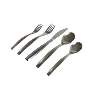 Ensemble de couverts modernes en acier inoxydable, finition miroir, manche martelé, fourchette à salade, petite fourchette pour manger des salades et des amuse-gueules - Product Image 5