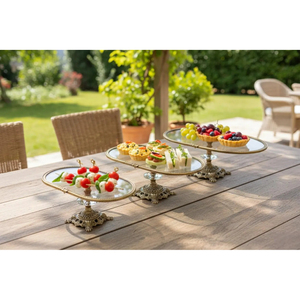 Support à gâteau rond en métal argenté antique de qualité supérieure avec plateau en acrylique pour la présentation de desserts lors de mariages et de fêtes, support à gâteau métallique - Product Image 5