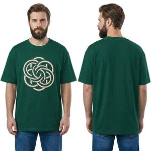 Camiseta Urbana de Moda para Hombre, Personalizada, 100% Algodón, Cuello Redondo, Manga Corta, Diseño Abstracto, Ropa Casual de Calle para Uso Diario - Product Image 3
