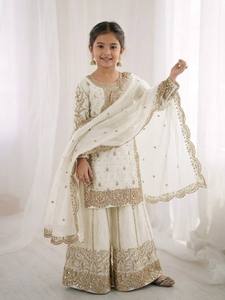 New Designer Heavy Embroideried Work <b>Top</b> and Sharara With Dupatta Fully Stitched for Kid's for Wedding and Tracditional - Product Image 6
