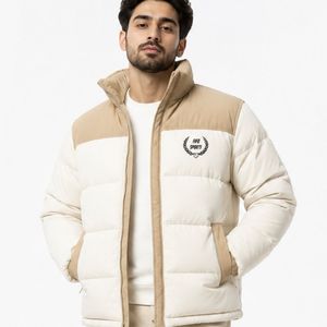 Veste matelassée pour homme, tissu extérieur résistant, isolation thermique, panneaux matelassés, fermeture éclair intégrale, poches fonctionnelles, vêtements d'hiver - Product Image 1