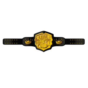 Cinturón de Campeonato Premium con Emblema y Coronas Doradas, Cinturón de Título de Cuero de Primera Calidad para Eventos y Coleccionistas - Product Image 1