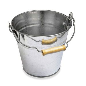 Handmade Metal <b>Bucket</b> Crafted From Strong Steel Material For Home Decoration Storage <b>And</b> Daily Utility - Product Image 5
