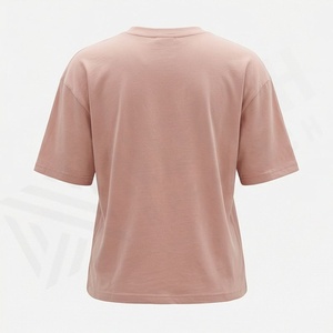 Camisetas de Poliéster para Mujer, Color Personalizado, Logotipo a la Moda, Sólidas, Casuales, de Alta Calidad, al por Mayor, Cuello Redondo, Manga Corta - Product Image 2