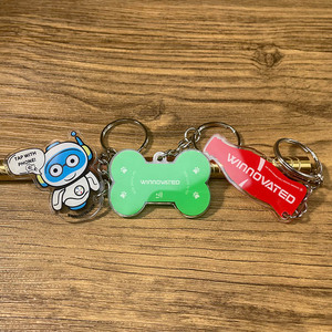 Porte-clés en acrylique transparent lisse programmable RFID NFC personnalisé pour le partage sur les réseaux sociaux - Product Image 1
