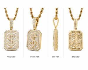 Wholesale <b>Initial</b> A-Z Hip Hop Letter <b>Pendant</b> 925 Sterling <b>Silver</b> with Diamond Tester Moissanite Iced Jewelry for Men - Product Image 3