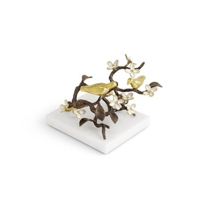 decor pieces luxury decorative bowl ginkgo gold sculpture decorative tray gold finish elegant centerpiece - Product Image 1