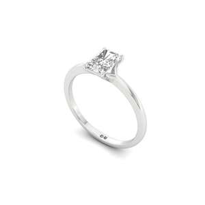 Bague solitaire en diamant de laboratoire taille radiant 0,91 carat, plaqué or 10 carats, bijou de luxe élégant et classique pour femme, idéale pour les fiançailles - Product Image 4