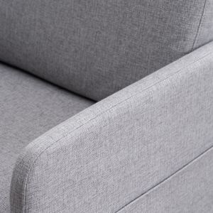 Sillón Individual Gris Claro Cómodo para Dormitorio, Sala de Estar o Habitación de Invitados - Product Image 5