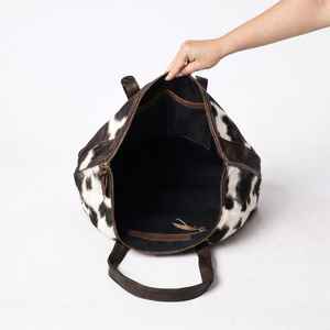 Sac fourre-tout élégant en cuir véritable avec fourrure pour femme, sac de shopping quotidien de luxe, sac à bandoulière tendance, multifonctionnel, été, LHTB-0122 - Product Image 2