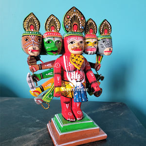 Estatua de Hanuman Ji de madera Panchmukhi de Theperfectbazaar - Decoración para el hogar - Product Image 6