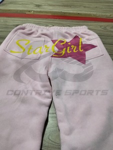 Pantalon de survêtement évasé pour femme, logo personnalisé, haute qualité, imprimé sérigraphié et patchwork, style streetwear - Product Image 6