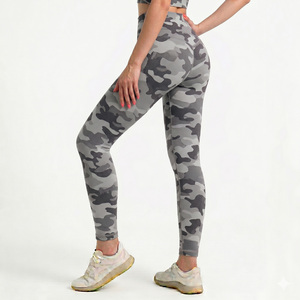 Solid Simple High Waist Yoga Leggings for Women-<b>Tummy</b> <b>Control</b> Elastic Waist Seamless Sports Pants (Polyester/Cotton) - Product Image 5
