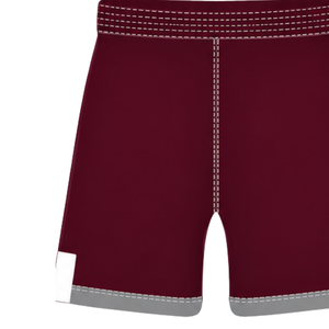 Pantalones Cortos de Rugby Blancos y Borgoña, Cintura Elástica con Cordón, Ropa Deportiva Ligera para Entrenamiento, Partidos y Equipos - Product Image 3