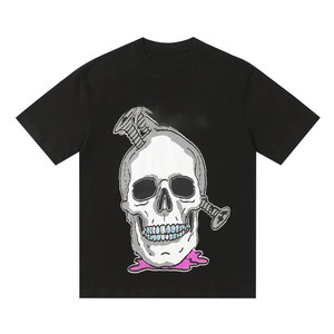 Camiseta Gráfica de Moda Unisex, 100% Algodón, Cuello Redondo, Impresión Personalizada al por Mayor, Camisetas con Estampado Gráfico Personalizado - Product Image 3