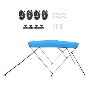Tendalino Bimini per Barca a 3 Archi, Nuovo, in Poliestere 600D, Telaio in Lega di Alluminio, Impermeabile, Parasole, Tenda da Sole per Barca, Facile da Riporre - Product Image 1