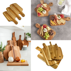 Planche à découper extra longue en bois de caoutchouc, planche de préparation de cuisine en bois massif, logo personnalisé OEM - Product Image 1