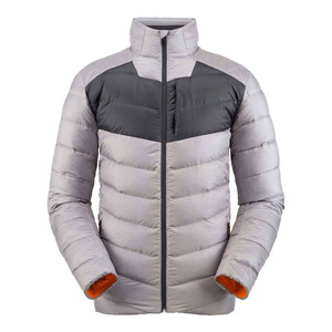 Men's Black <b>Down</b> Puffer Jacket Stand Collar Zipper Closure Windproof Casual Winter Wear Slim Fit - Product Image 3