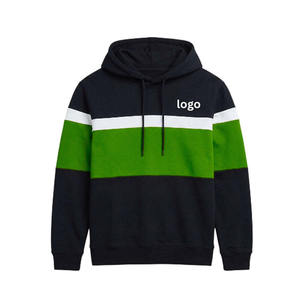 Sweat-shirt à capuche color block pour homme, violet, noir, blanc, manches régulières, en coton French Terry, style automne, logo frontal - Product Image 4