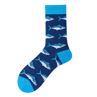 Chaussettes amusantes en coton en gros à prix abordable, unisexes, respirantes, à motifs d'animaux marins