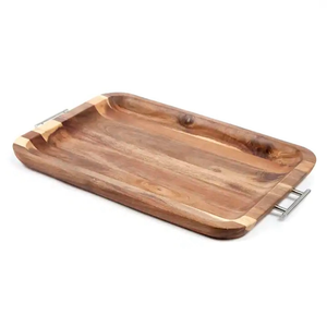Bandeja de madera maciza ecológica para Ramadán, bandeja de madera con acabado personalizado, vajilla, bandeja de madera para servir comida, bandeja de madera grande - Product Image 4