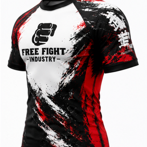 Maillot de compression personnalisé OEM MMA BJJ à manches courtes, sublimé, UPF50+, tissu écologique, antibactérien, séchage rapide, 160g - Product Image 4