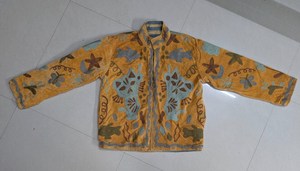 Chaqueta Corta de Terciopelo Suzani con Diseño Explosivo y Comodidad Superior, Bordada a Mano, Estilo Boho, Ropa de Abrigo con Estampado de Gatos para Mujer - Product Image 2