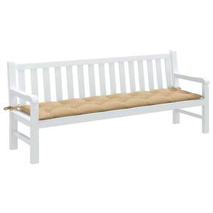 Cojín para Banco de Jardín, 100% Poliéster Melange Beige, 79 x 19.7 Pulgadas - Product Image 1