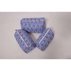 Pochette à maquillage en coton à imprimé floral, jolie trousse à cosmétiques, trousse de toilette à fermeture éclair, organiseur de maquillage de voyage, cadeau pour femmes - Product Image 5