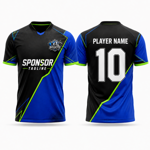 เสื้อฟุตบอลคอกลมสำหรับผู้ใหญ่ ผ้าโพลีเอสเตอร์แห้งเร็ว พิมพ์ลายดิจิตอลแบบระเหิด ควบคุมความชื้น - Product Image 1