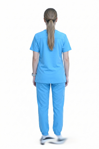 Nurse Uniform <b>Doctor</b> Scrub <b>Set</b> \ Women Short Sleeve Nurse Scrub <b>Sets</b> Scrub Top Jogger Pants \ Hospital Staff Scrub <b>Set</b> - Product Image 2