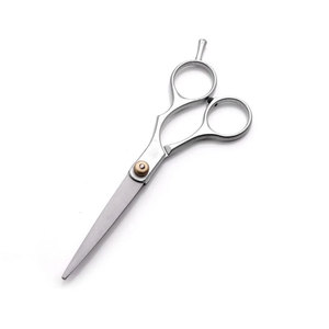 Wholesale Price Best Quality Stainless Steel Blade <b>Left</b>-<b>Handed</b> Foldable Long Handle Barber <b>Scissors</b> Hair Cutting Hot Sale - Product Image 1
