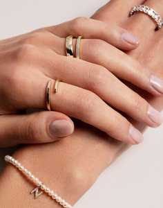 Anillo de boda de eternidad con diamantes engastados de 3.4mm, anillo nupcial apilable a juego, pulido brillante, oro macizo de 14k 18k personalizado, venta al por mayor - Product Image 6