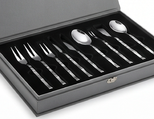 Ensemble de couverts en acier inoxydable plaqué argent de luxe avec finition brillante, parfait pour la maison, les hôtels, la vaisselle et les couverts de table. - Product Image 6