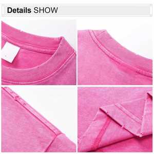 Wholesale Custom 275gsm Blank Vintage high quality <b>t</b>-Shirts Distressed Oversized <b>T</b>-shirt for Men's 2026 - Product Image 3