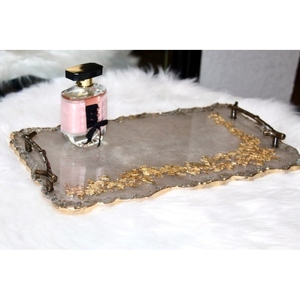 Bandeja de Servir Moderna de Resina con Asas, Bandeja Decorativa de Resina para el Hogar, Cocina y Restaurante a un Precio Accesible - Product Image 6