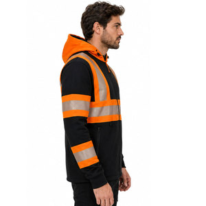 Sweat à capuche de sécurité haute visibilité pour hommes, imperméable et réfléchissant, avec impression de logo personnalisé pour la sécurité hivernale - Product Image 5
