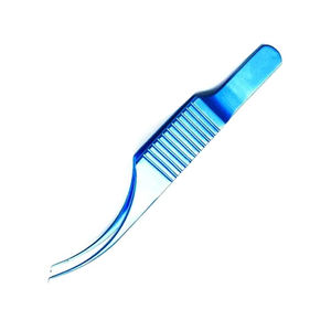 Pinzas Quirúrgicas Azules para Cornea, Plataforma de Sutura de 7.5CM, Acero Inoxidable, Modelo GS-DF-0010, Garantía de 3 Años - Product Image 4