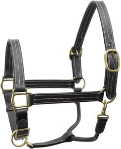 Cabestro de Cuero Genuino Premium para Caballo, Ajustable, con Hebillas Metálicas Resistentes y Herrajes Fuertes para Entrenamiento en Establos - Product Image 3