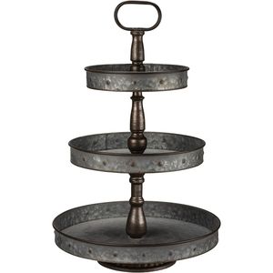 Wholesale 3 Tier Metal <b>Cake</b> <b>Stand</b> Rustic Galvanized Tiered Tray Dessert Display <b>Stand</b> Farmhouse Cupcake Holder Party Table Decor - Product Image 1