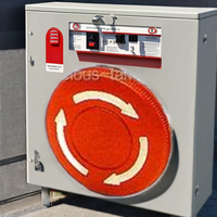 Bouton poussoir d'arrêt d'urgence à tête champignon 22mm 25mm 30mm, courant max. 6A, combinaison 2NO 1NC, nylon, IP54, 300V