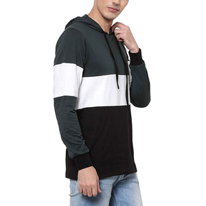 Casual Wear Pullover Hoodie Fleece Fabric Breathable Quick Dry Cotton Blended High Quality Workout <b>Hoodies</b> for Men - Product Image 2