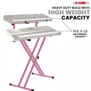 Soporte de Teclado de 2 Niveles y 5 Secciones, Resistente y Ajustable, con Brazo Extensible - Product Image 4