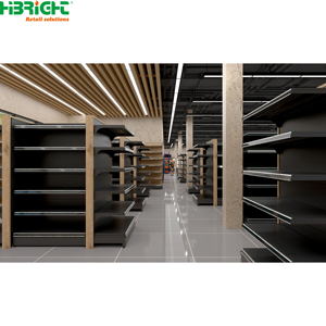 Retail Supermarket Shelves Pegboard Display <b>Rack</b> White Blue Store Shelving System for Grocery Shop - Product Image 5