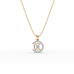Pendentif en diamant rond cultivé en laboratoire contemporain, un accessoire de bijouterie élégant et unique - Product Image 1
