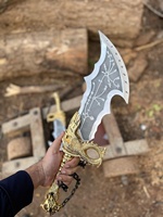 God of War Klingen des Chaos Metall GOW Cosplay Requisite Mittelalter God of War Schwert Zwillingsklingen Kratos Metall Cosplay für Halloween