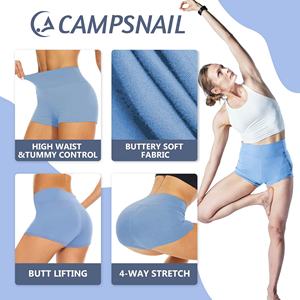 Logo personnalisé Short d'entraînement Femmes beurre doux taille haute Biker Spandex Booty Volleyball Gym Shorts pour l'été Yoga Danse - Product Image 4