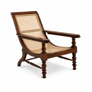 Luxury Teak Wood Rattan Lounge Chair Handmade <b>Cane</b> Armchair Solid Wood Leisure Chair Indoor Living Room Furniture - Product Image 1