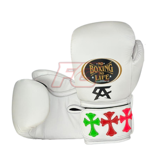 Gants de boxe en cuir No Boxing No Life avec poignées extensibles, respirants, antidérapants, fermeture à lacets pour l'entraînement de boxe - Product Image 5