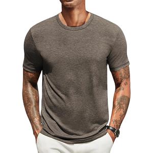 Camisetas de Hombre de Manga Corta, Cuello Redondo Suave, Camisetas Ligeras, Camisetas Informales de Verano, Tops Básicos - Product Image 1